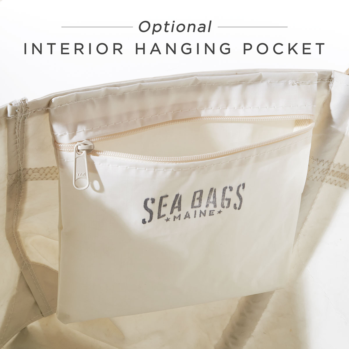 optional interior zipper pocket labeled Sea Bags