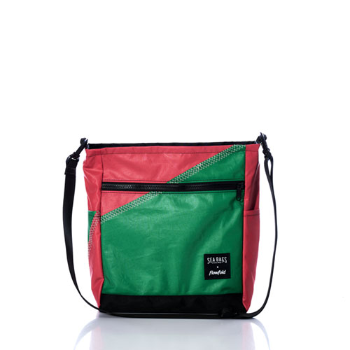 Vintage Green and Red Medium Voyager Crew Crossbody