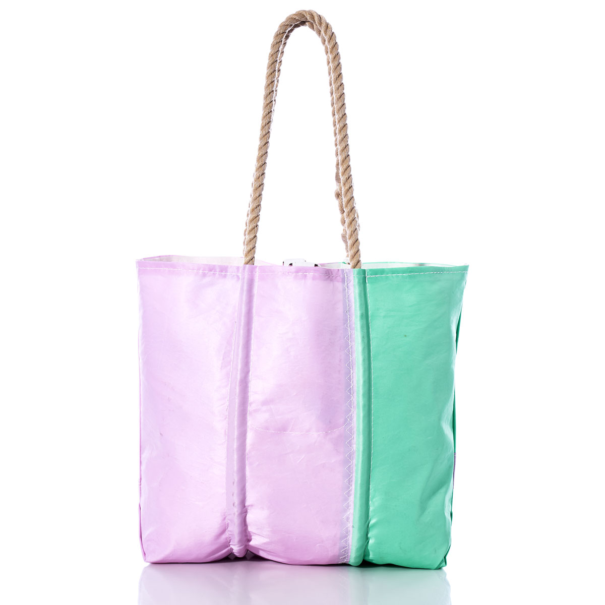 Vintage Green and Purple Medium Tote