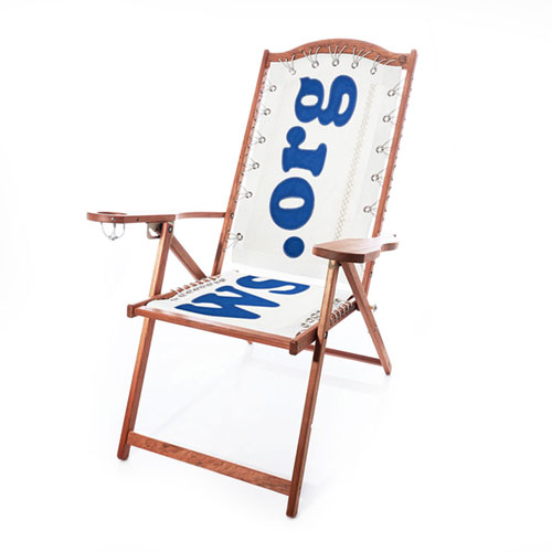 Vintage Blue ws.org Lounge Chair