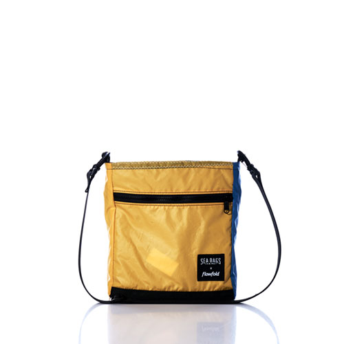 Vintage Yellow and Blue Small Voyager Crew Crossbody