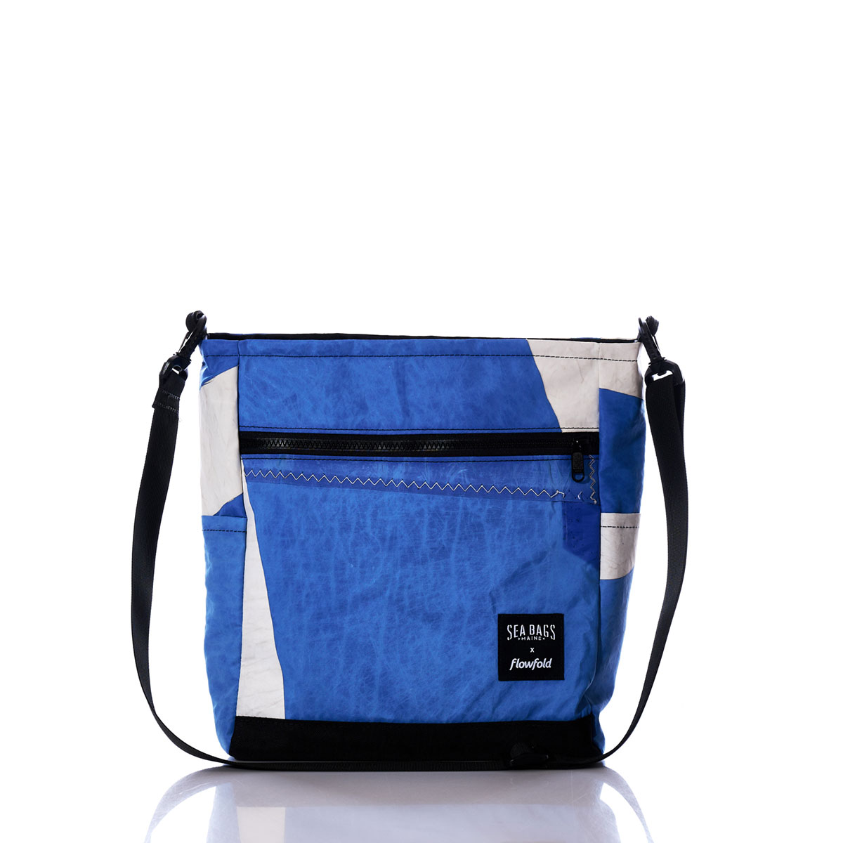 Vintage Blue and White Medium Voyager Crew Crossbody