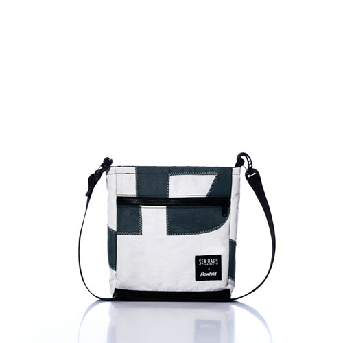 Vintage Black and White Small Voyager Crew Crossbody