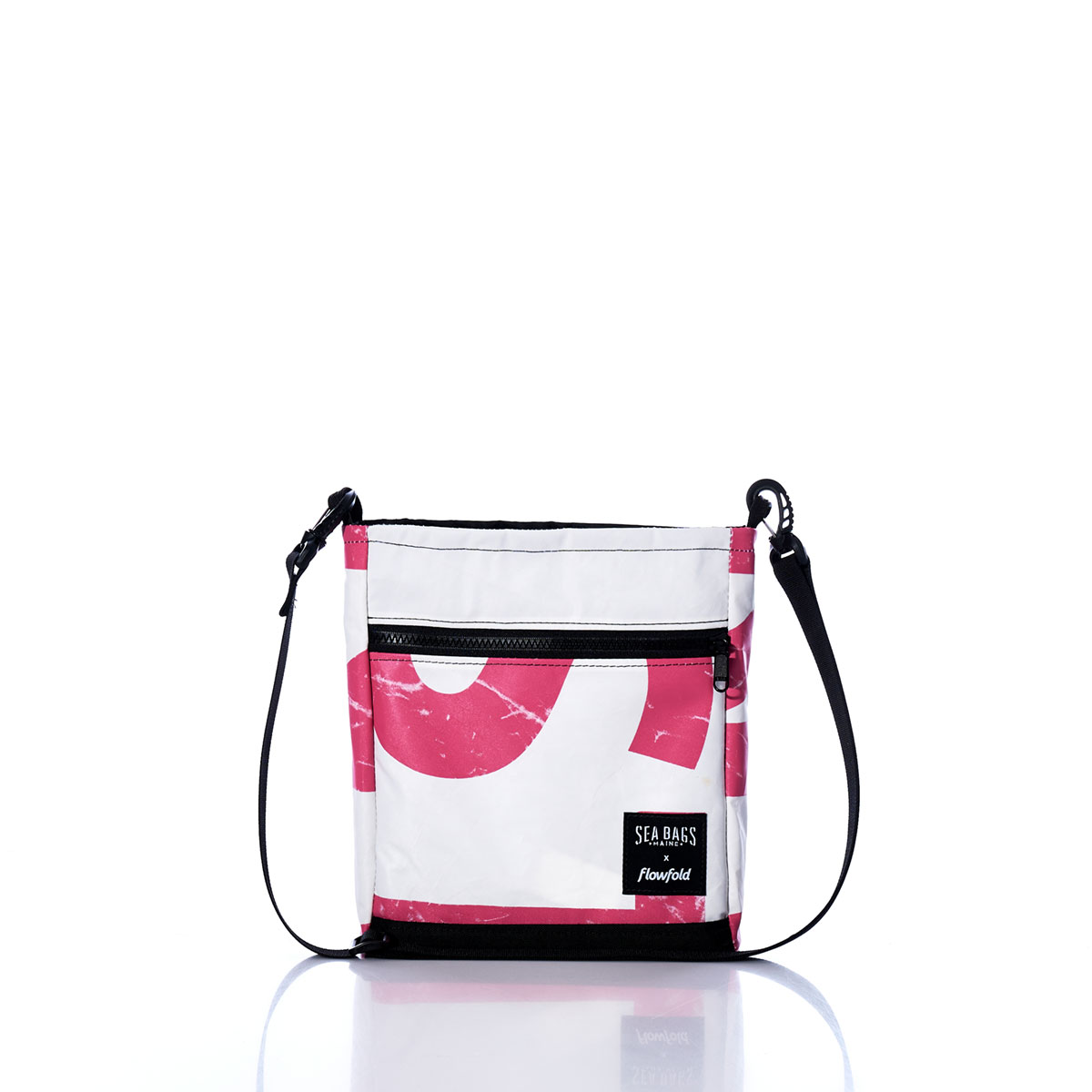 Vintage Pink and White Small Voyager Crew Crossbody