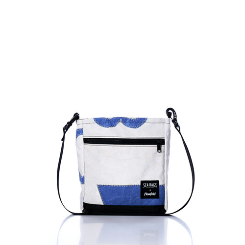 Vintage Blue and White Small Voyager Crew Crossbody