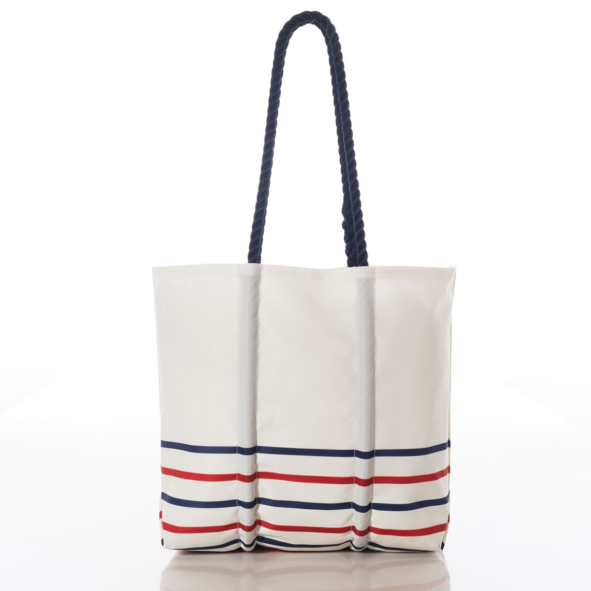 Red & Navy Sailor Stripe Medium Tote