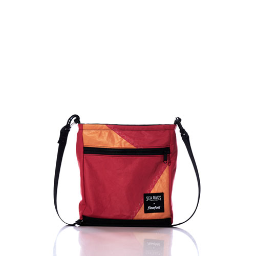 Vintage Red and Orange Small Voyager Crew Crossbody