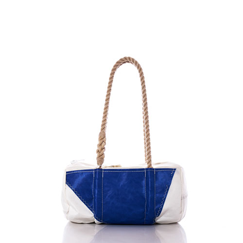 Vintage Blue Triangle Baguette Bag