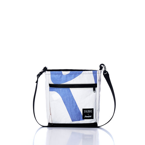 Vintage Blue and White Small Voyager Crew Crossbody