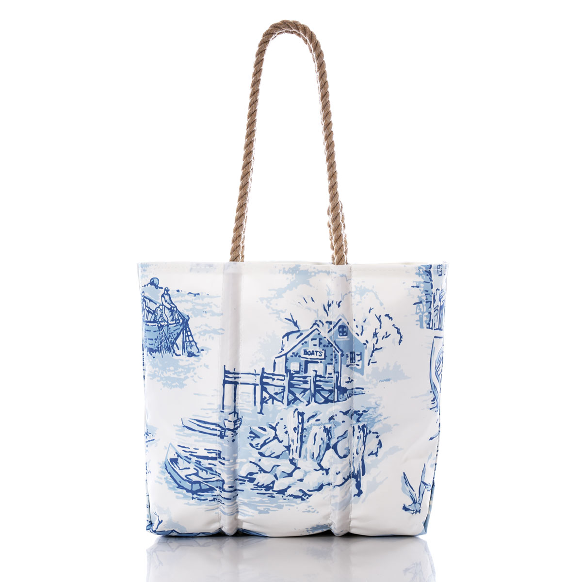 Maine Fishing Village Medium Tote