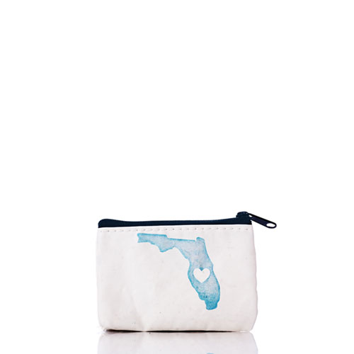 Navy State of Florida Change Purse