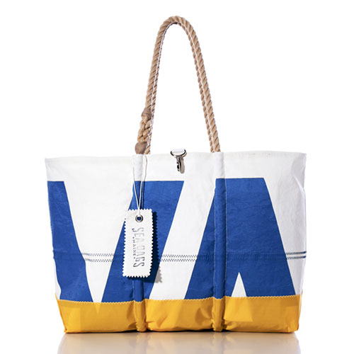 Vintage Blue VA Ogunquit Beach Tote