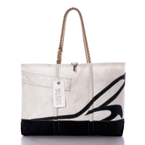 Vintage Black Bird Ogunquit Beach Tote