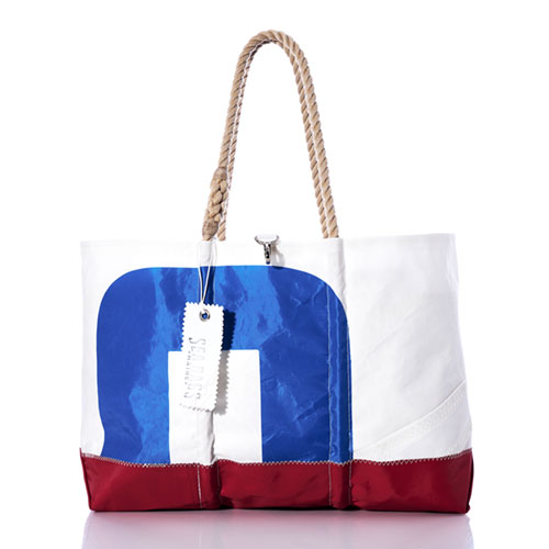 Vintage Blue O Ogunquit Beach Tote