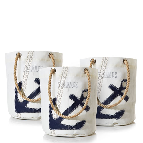 Navy Anchor Beverage Bucket Bag Wedding Party Package