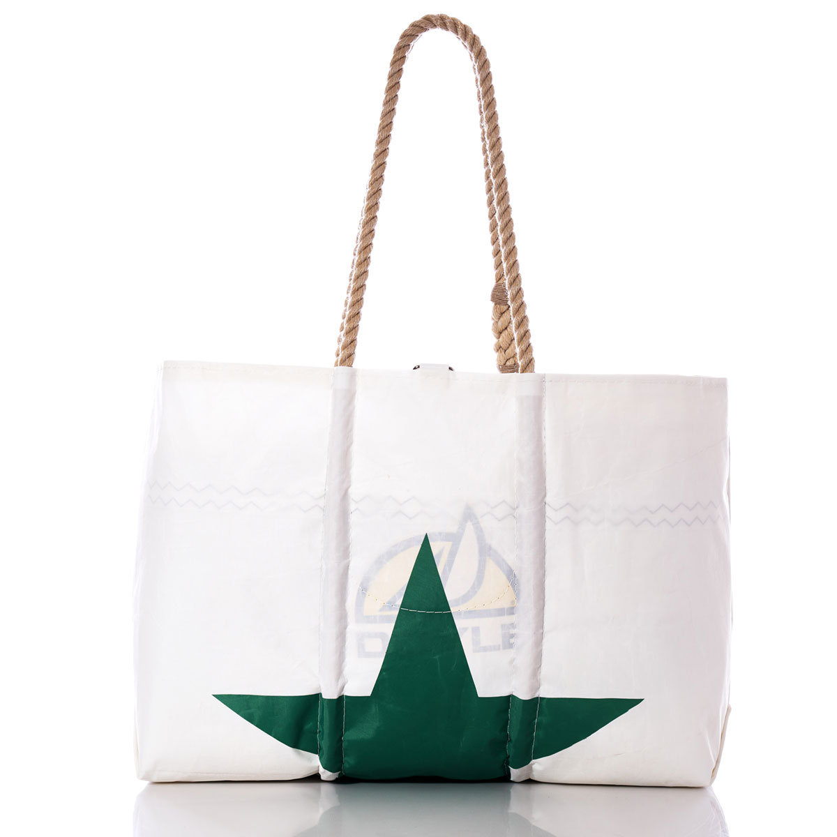 Vintage Green Star Chevron Large Tote