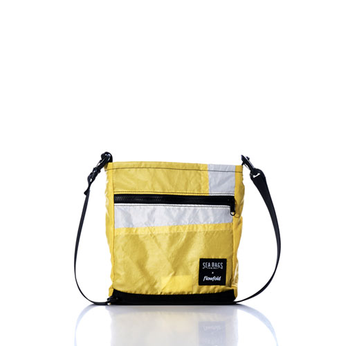 Vintage Yellow and White Small Voyager Crew Crossbody