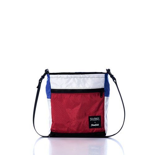 Vintage Red and Blue Small Voyager Crew Crossbody