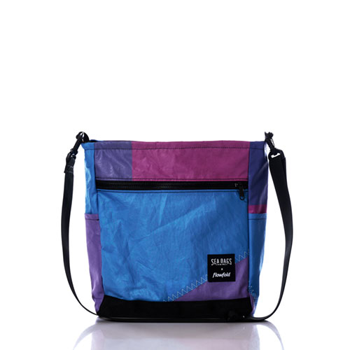 Vintage Blue and Purple Medium Voyager Crew Crossbody
