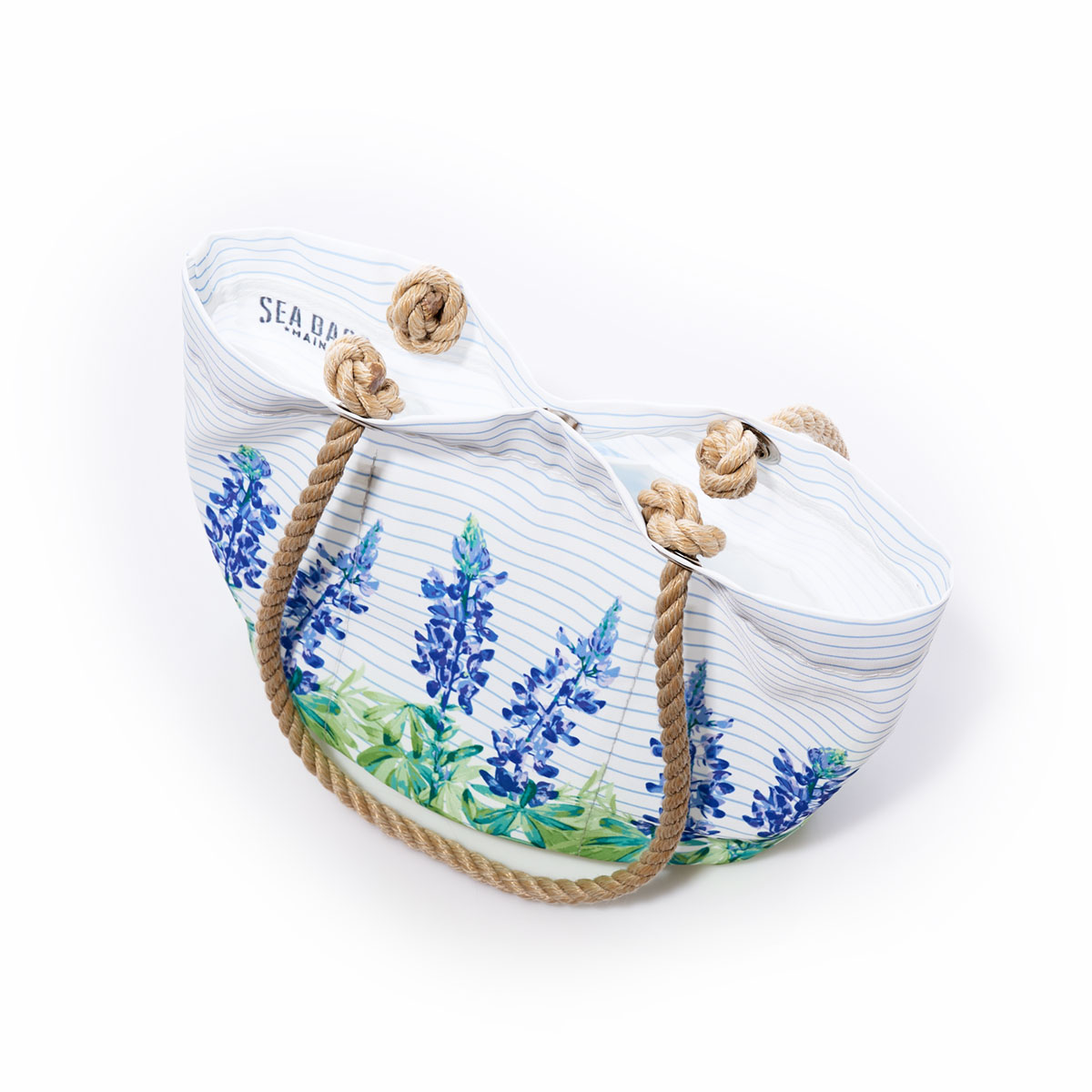 Lupine on Sailor Stripe Essential Handbag