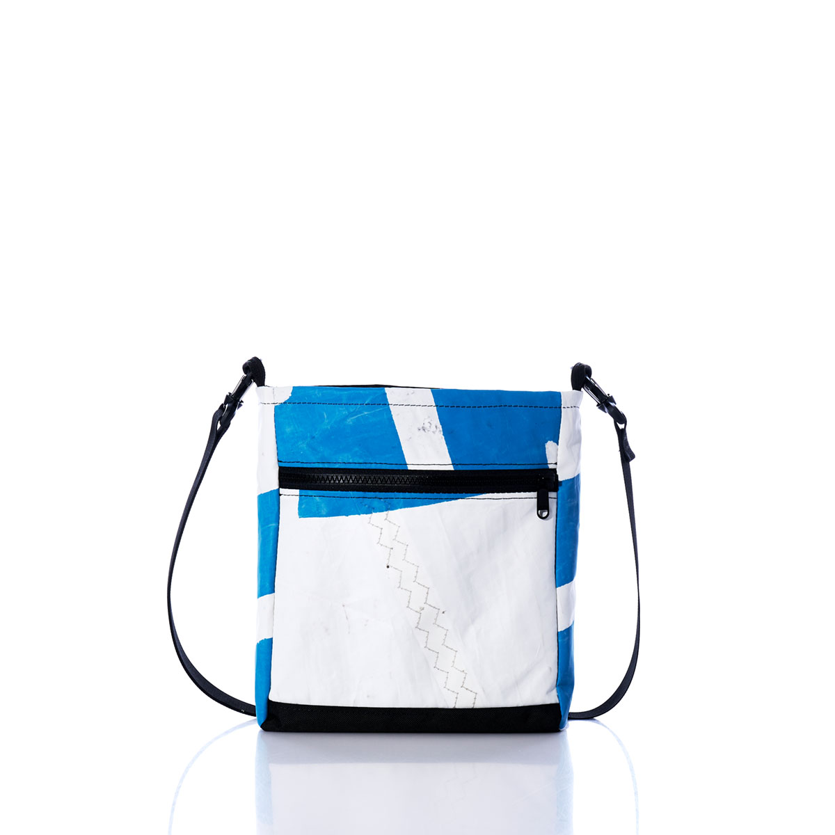 Vintage Blue and Black Small Voyager Crew Crossbody