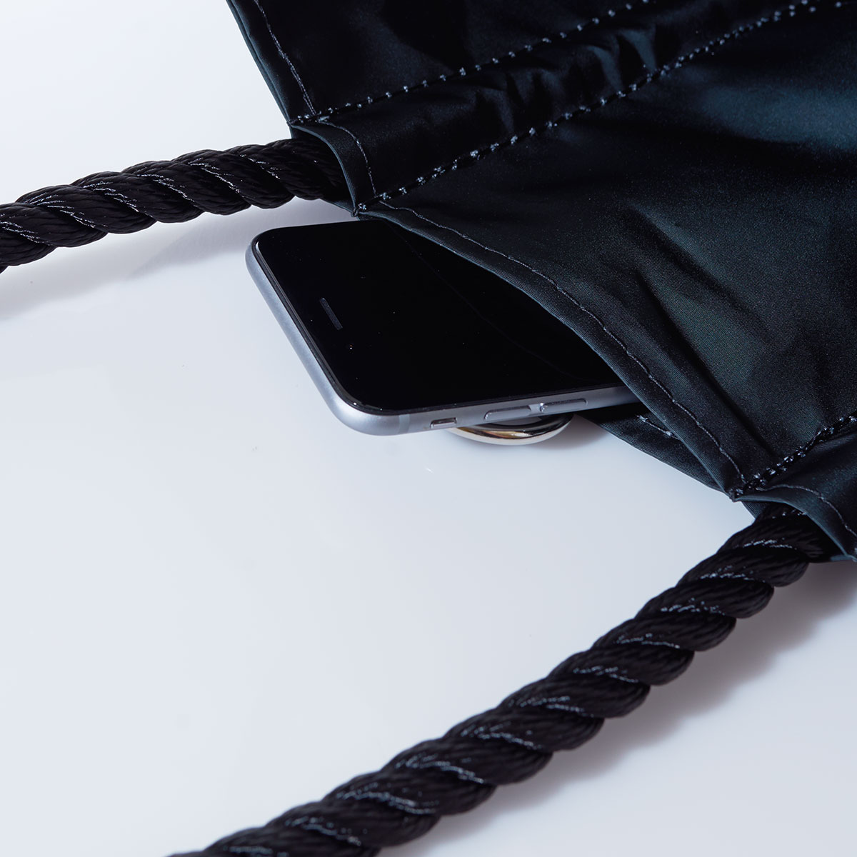 Black-on-Black Anchor Handbag