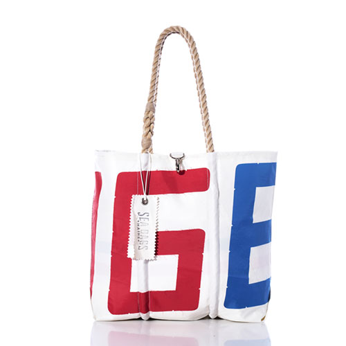 Vintage Red and Blue 66 Medium Tote