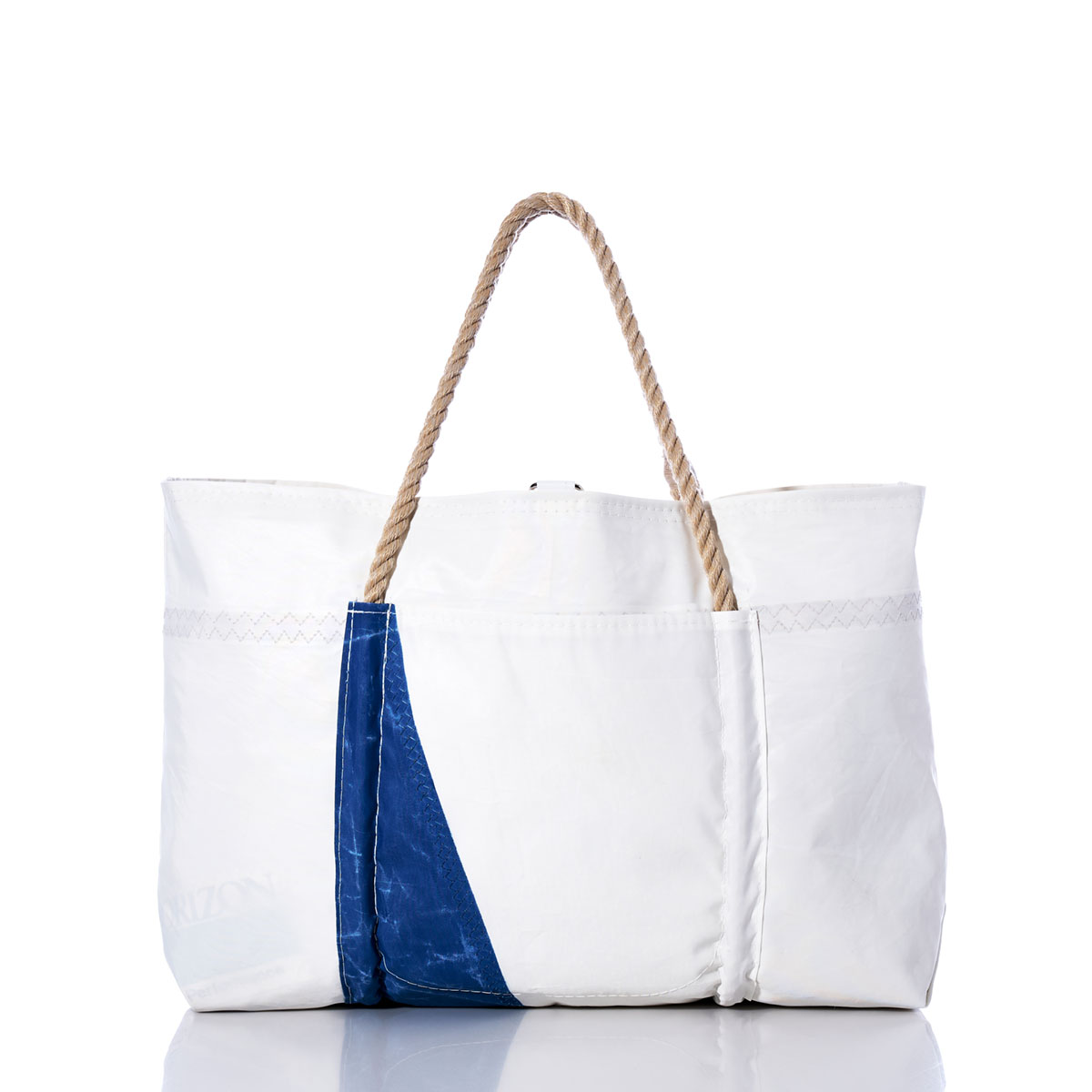 Vintage Blue Graphic Wharf Tote