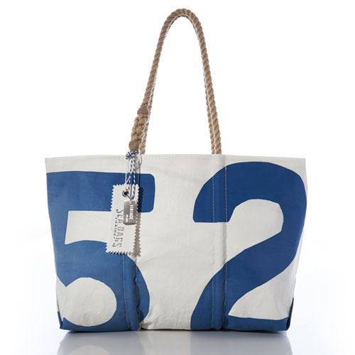 Deluxe Vintage Blue 52 Large Tote