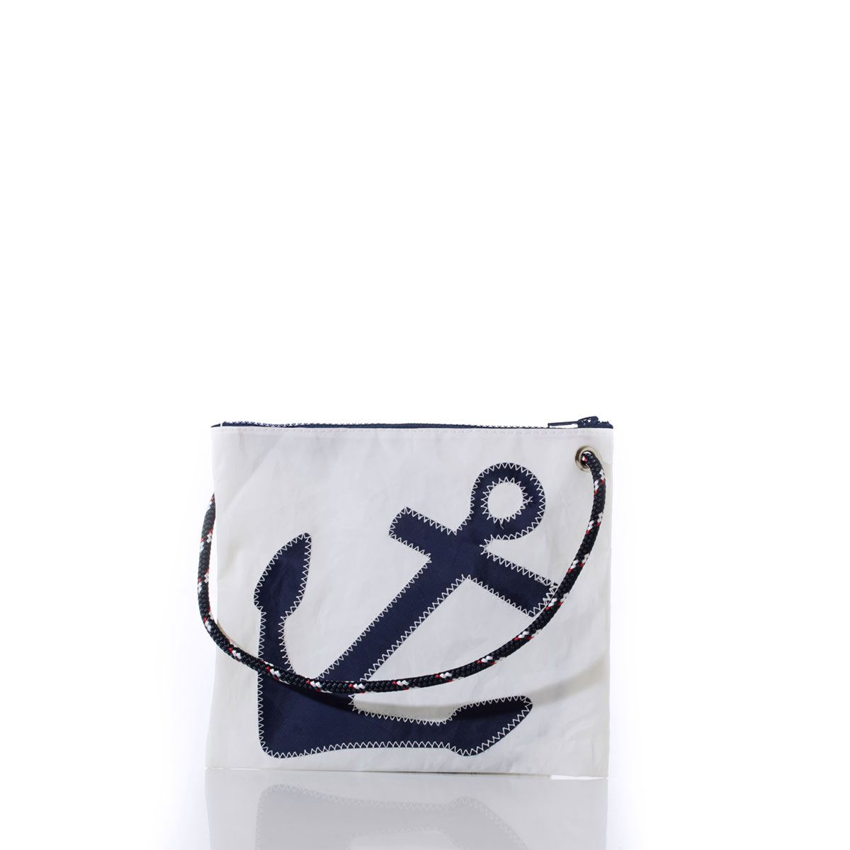Navy Anchor Slim Crossbody Bag