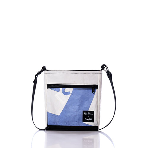 Vintage Blue and White Small Voyager Crew Crossbody