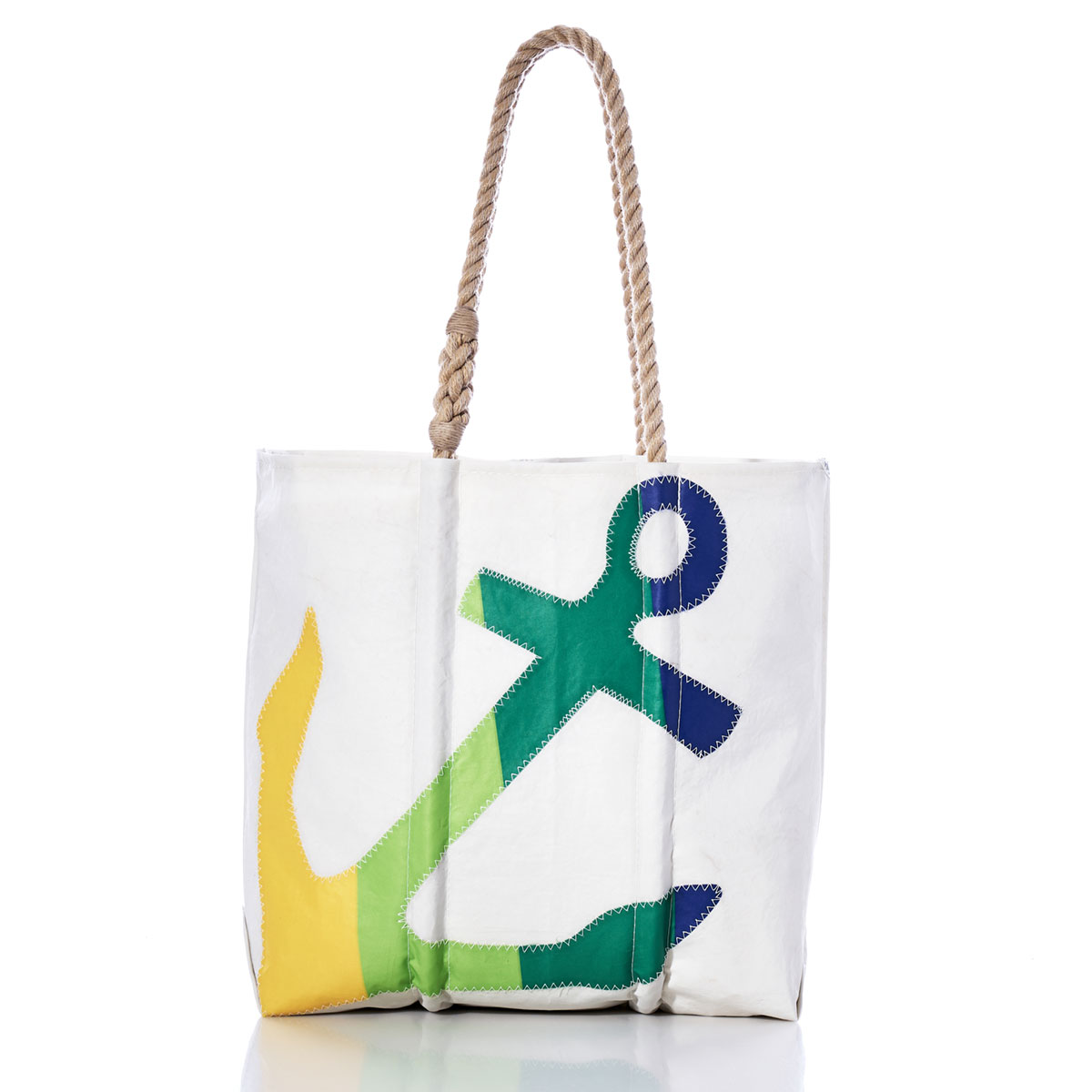 Rainbow Anchor Medium Tote Green/Blue