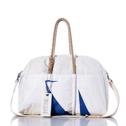 Vintage Blue Sailboat Weekender