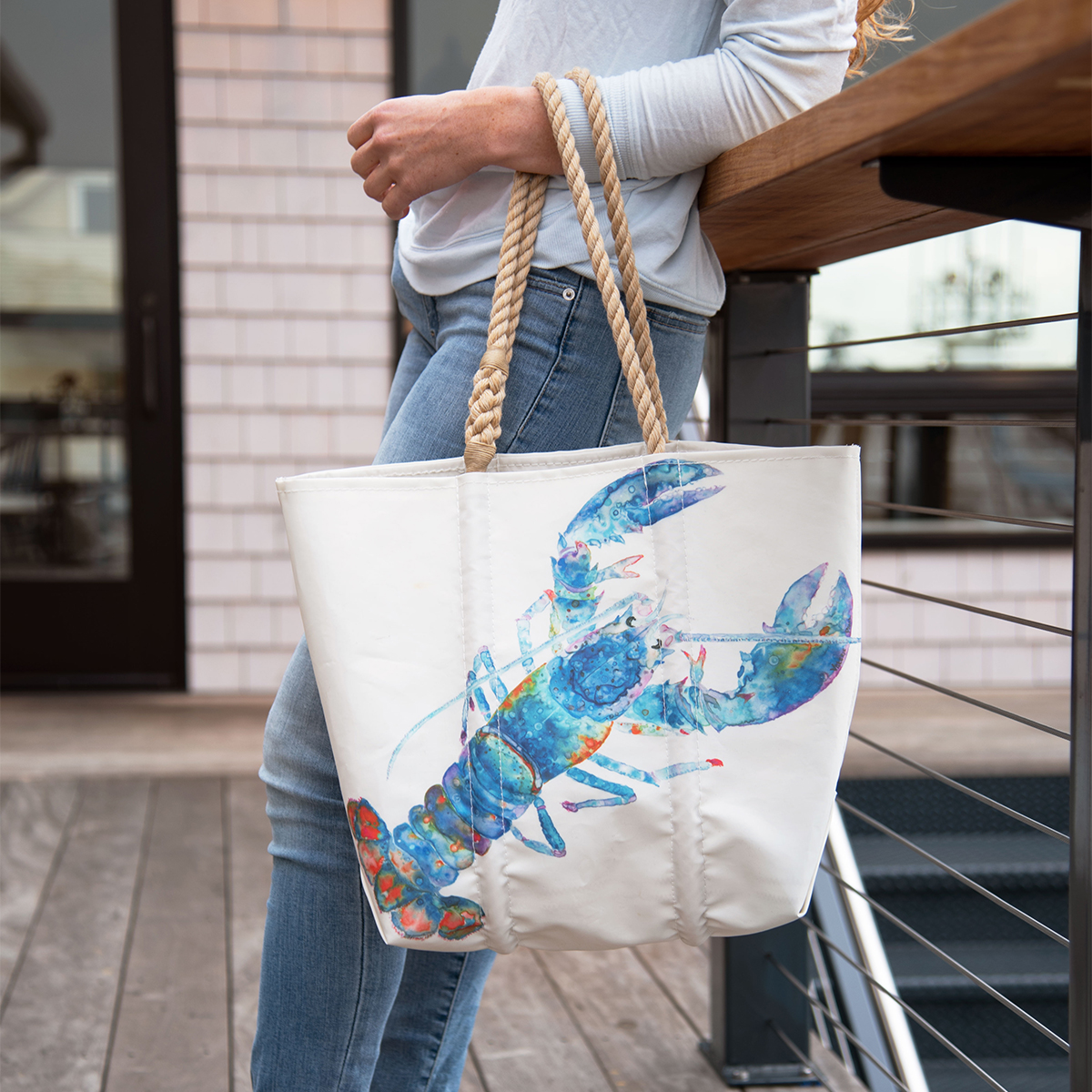 Multicolor Lobster Medium Tote