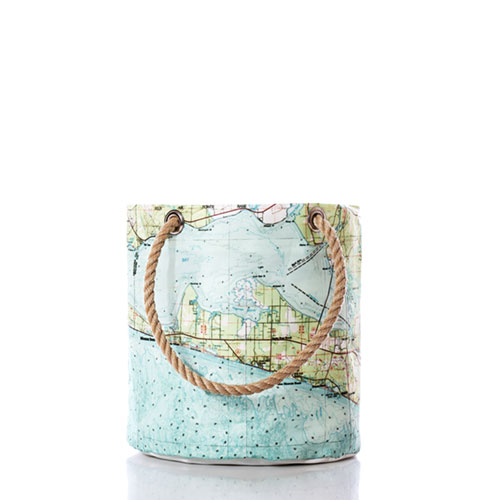 Emerald Coast Nautical Chart Beverage Bucket Bag