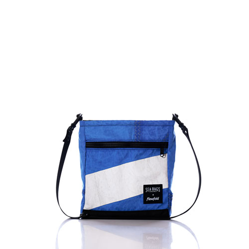 Vintage Blue and White Small Voyager Crew Crossbody