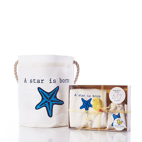 Baby Gift Set Bucket Bag - Starfish