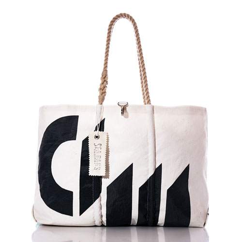 Vintage Black Graphic Large Tote