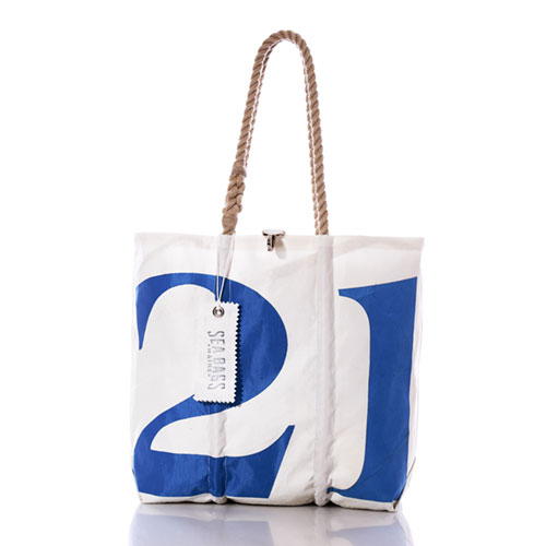 Vintage Blue 21 Medium Tote
