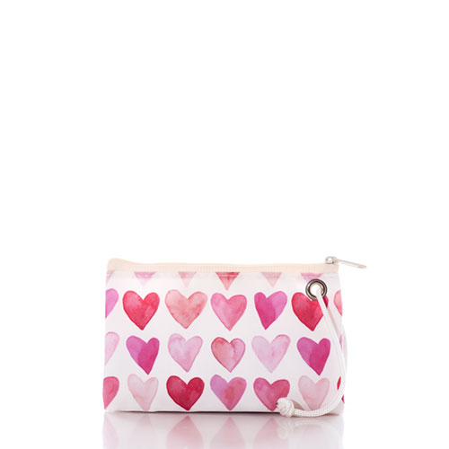 Watercolor Hearts Wristlet