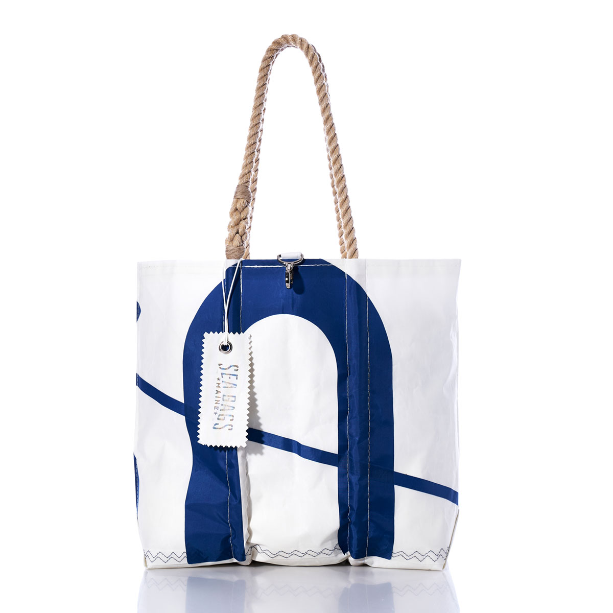 Vintage Blue U Medium Tote