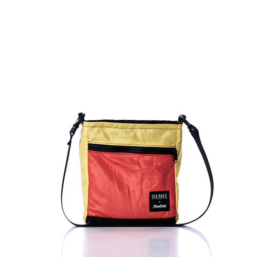Vintage Orange and Yellow Small Voyager Crew Crossbody