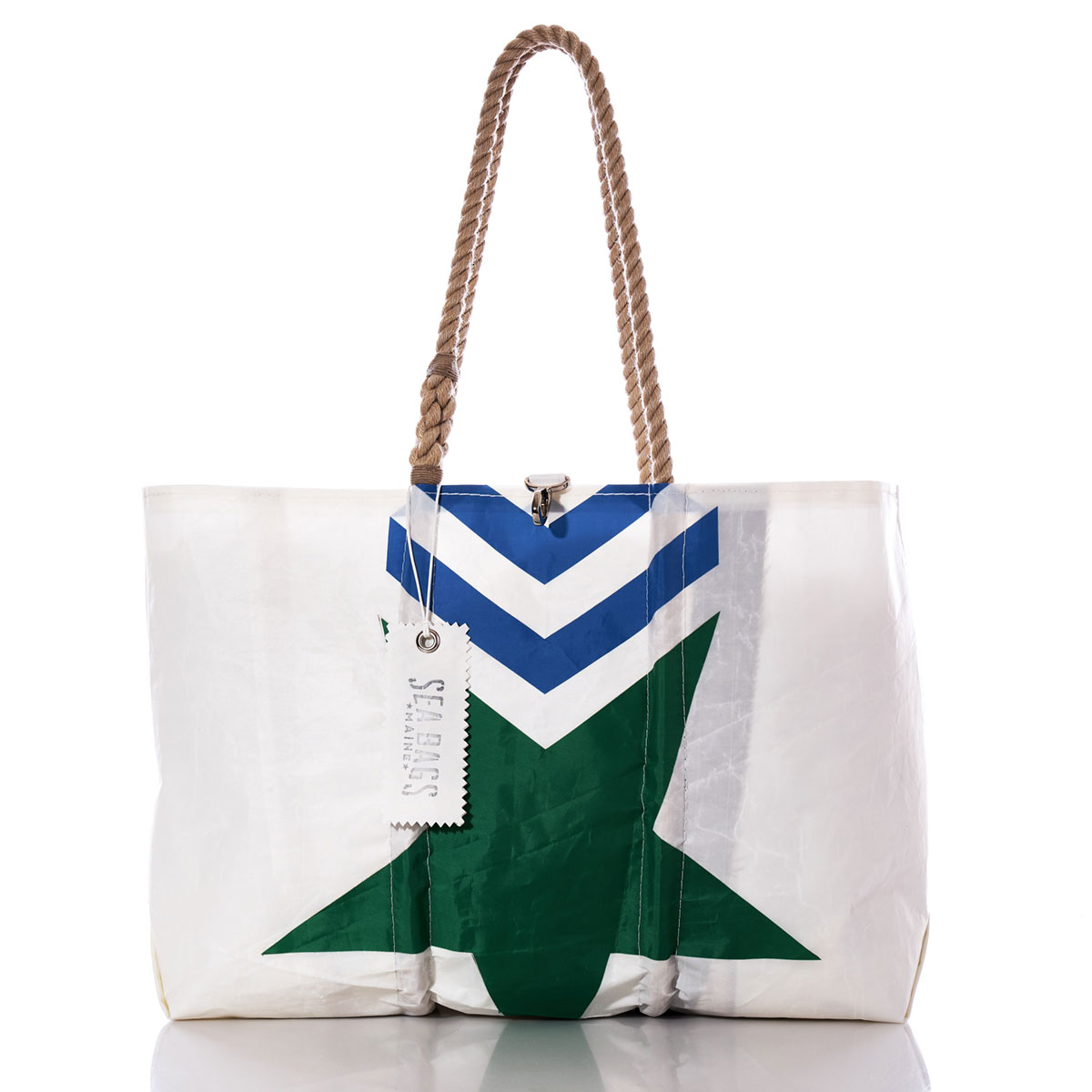 Vintage Green Star Large Tote