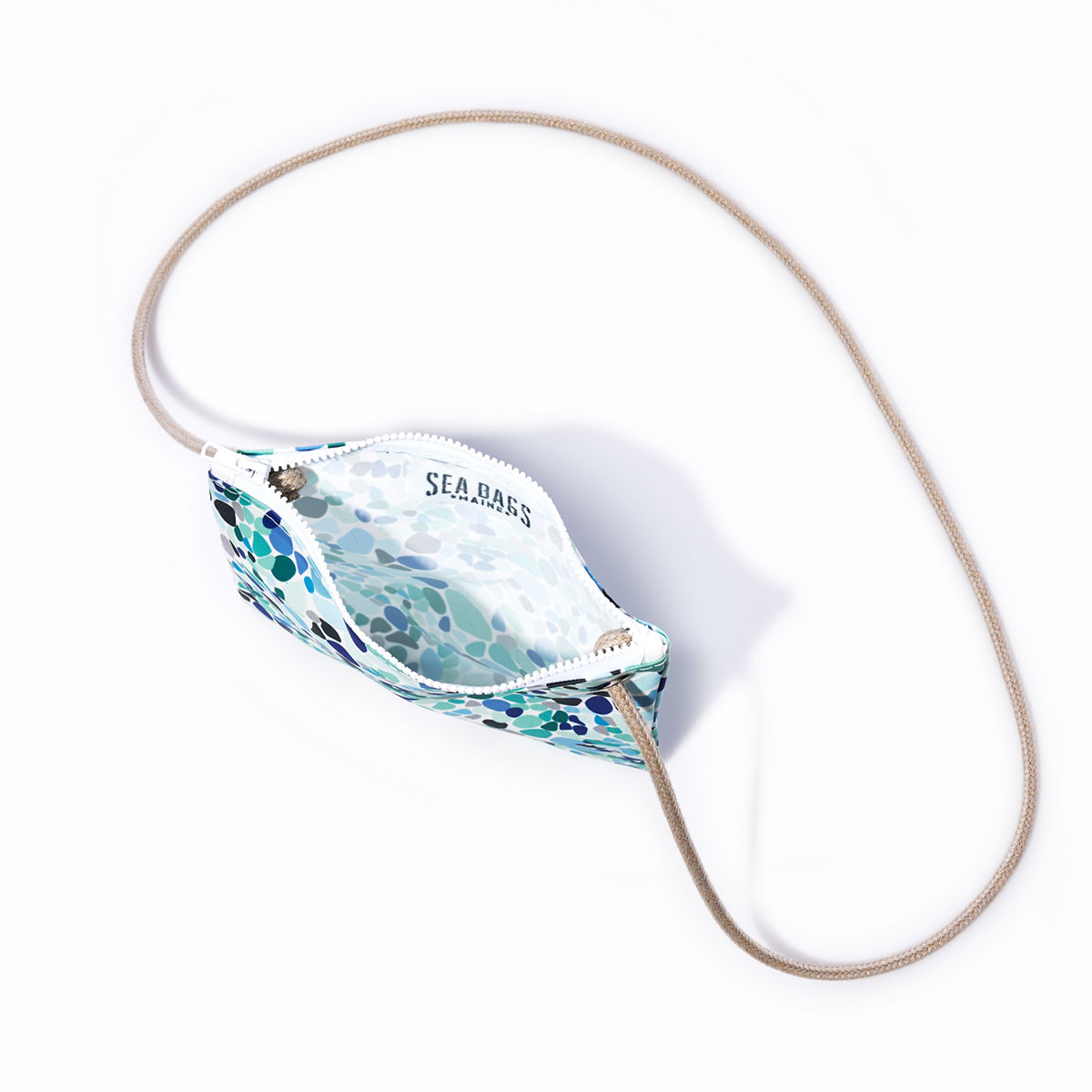 Sea Glass Print Slim Crossbody