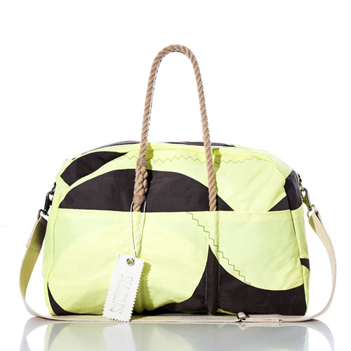 Vintage Black Waves on Neon Weekender