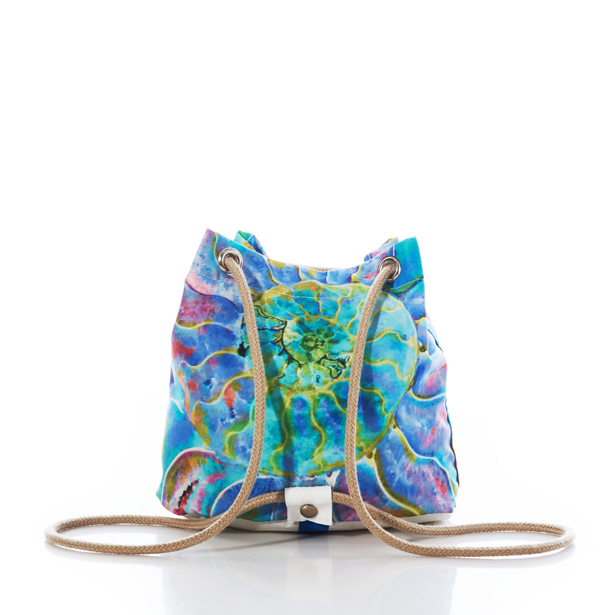 Multicolor Nautilus Convertible Bucket Bag