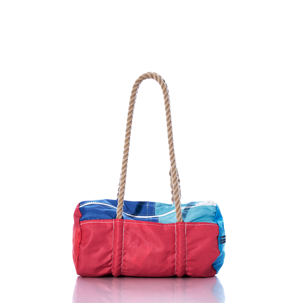 Vintage Faded Red and Blue Baguette Bag