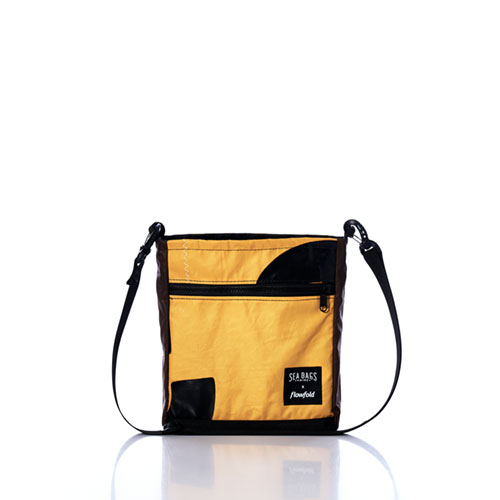 Vintage Brown and Yellow Small Voyager Crew Crossbody