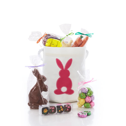 Pink Cottontail Chocolate-Filled Easter Bucket