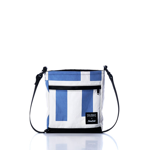 Vintage Blue and White Small Voyager Crew Crossbody